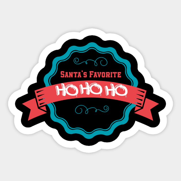 santas favorite ho ho ho Sticker by MerchSpot